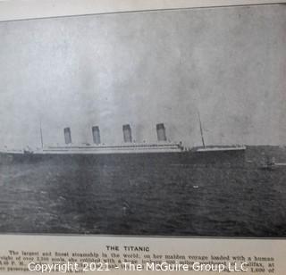 1912 First Edition Copy of "The Sinking of the Titanic & Great Sea Disasters,Thrilling Stories of Survivors with Photographs & Sketches" by Logan Marshall.