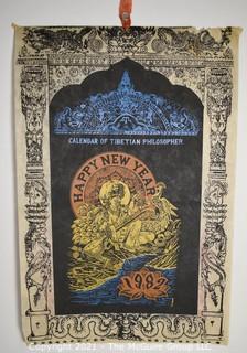 1982 Himalayan Calendar Wall Hanging: 