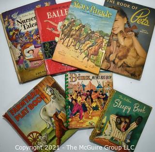 Seven Vintage Children's Books: Golden Book, etc