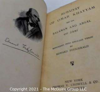 Two (2) Vintage Leather Bound Books Including Robert Browning Poems & The Rubaiyat of Omar Khayyam