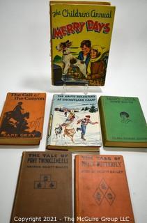 Six Antique/Vintage Children's Books; various Authors