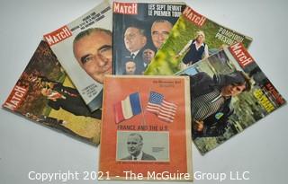 Vintage Copies of Match Magazine (French): Pompidou Era 