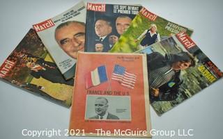 Vintage Copies of Match Magazine (French): Pompidou Era 