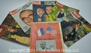 Vintage Copies of Match Magazine (French): Pompidou Era 