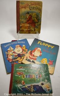 Four Vintage Christmas Books, Including Pop Up Books