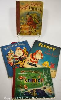 Four Vintage Christmas Books, Including Pop Up Books