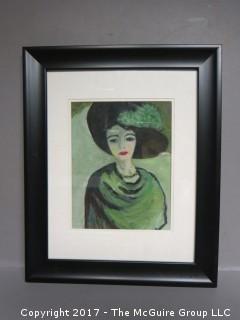 Framed portrait of a woman; 10 x 12" 