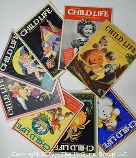 Eight Vintage Children Magazines : Child Life ~1930's Activity Books