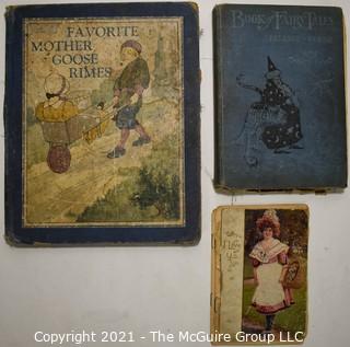 Three Antique Children's Books: Fairy Tales, Mother Goose 