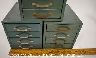 Three (3) Benchtop Metal Screw Cabinets