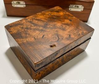 Collection of Vintage Hand Crafted Wooden Boxes