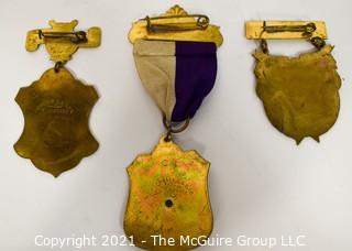 Three (3) Fraternal Organization Medals