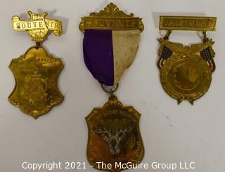 Three (3) Fraternal Organization Medals