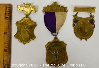 Three (3) Fraternal Organization Medals