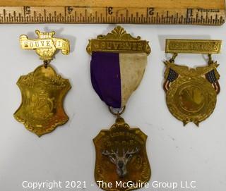 Three (3) Fraternal Organization Medals