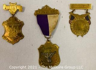 Three (3) Fraternal Organization Medals