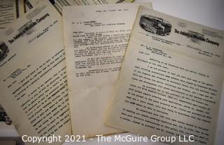 Collection of paperwork relating to the granting of a patent in 1912 for railroad signal-lanterns 