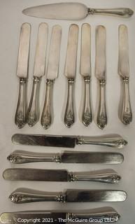 Circa 1900; 91 piece set of Sterling Silver Flatware by Hennegen Bates; 2670 grams excluding dinner knives (but included in set) (Note: Description changed 6.26 @ 9:24am)