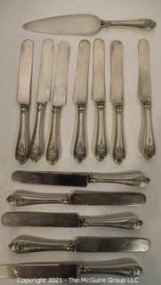 Circa 1900; 91 piece set of Sterling Silver Flatware by Hennegen Bates; 2670 grams excluding dinner knives (but included in set) (Note: Description changed 6.26 @ 9:24am)