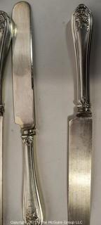 Circa 1900; 91 piece set of Sterling Silver Flatware by Hennegen Bates; 2670 grams excluding dinner knives (but included in set) (Note: Description changed 6.26 @ 9:24am)