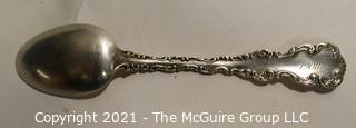 Set of Three (3) J S MacDonald, Baltimore, Engraved Sterling Silver Spoons.  Some Damage to end; 86 g