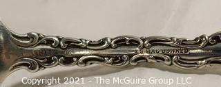 Set of Three (3) J S MacDonald, Baltimore, Engraved Sterling Silver Spoons.  Some Damage to end; 86 g