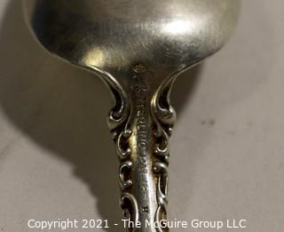 Set of Three (3) J S MacDonald, Baltimore, Engraved Sterling Silver Spoons.  Some Damage to end; 86 g