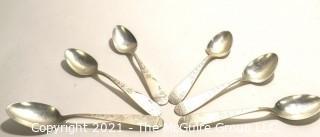 Seven (7) Sterling Silver Spoons by Mealy; 170g