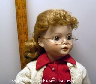 Custon made Character Doll by Isabella Young Tall Girl w/ eye glasses