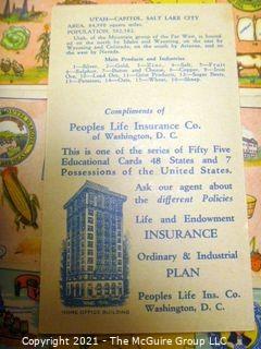 Collection of State Cards by Peoples Life Insurance Co. ~1920's or earlier?