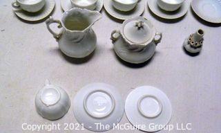 Vintage White Porcelain China Children's Tea Set.