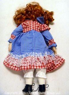 Doll: Modern Character Doll with Red Hair Gingham