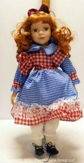 Doll: Modern Character Doll with Red Hair Gingham