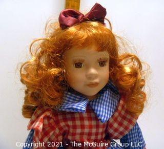 Doll: Modern Character Doll with Red Hair Gingham