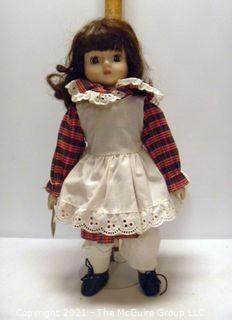 Doll: Modern Character Doll in Plaid Dress Rene