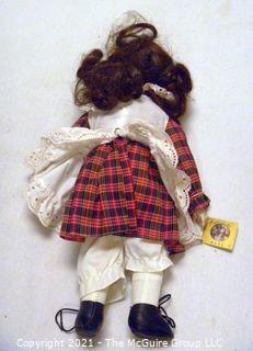 Doll: Modern Character Doll in Plaid Dress Rene