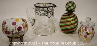 Four (4) Pieces of Art Glass