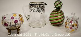 Four (4) Pieces of Art Glass