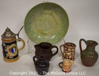 Ceramic Assortment of Mugs, Pitchers, Bowl and Cups: Toby Mug