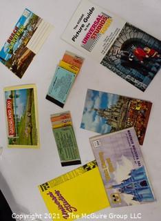 Group of Walt Disney World and Universal Studios Theme Park Souvenirs, Tickets and Flyers