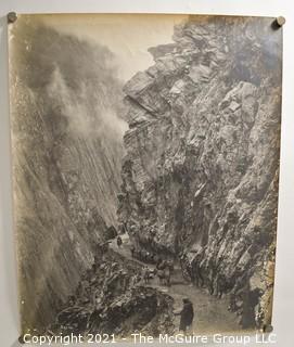 (2) 9 x 12" Black and White Landscape Photos Randolph Bezzant Holmes; stamped Peshawar.  (TMG re-numbered) 