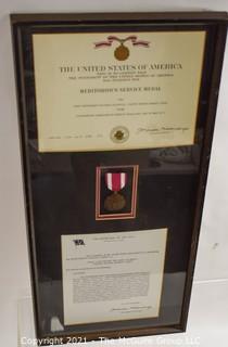 Presidential Meritorious Service Medal Presented to William Caldwell, First Lieutenant, U.S. Marine Corp; framed under glass. 