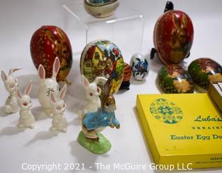 Group of Vintage Easter and Easter Egg Items. 