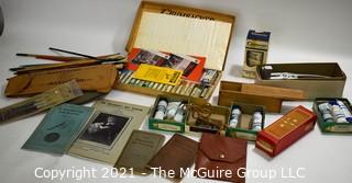 Group of Vintage Grumbacher Artists Supplies 