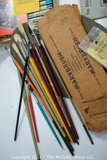 Group of Vintage Grumbacher Artists Supplies 