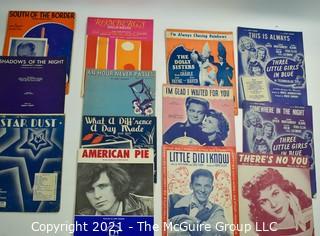 Selection of Vintage Sheet Music: 1940's to American Pie