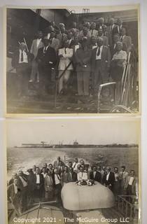 Two (2) Vintage Black and White Photographs Navy Reunion.  8 x 10"