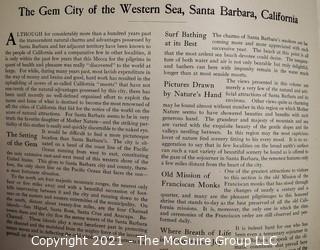 1907 Antique Souvenir Picture Book of Santa Barbara"The Gem City of the Western Sea".