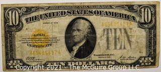 Ten Dollar 1928 Series Gold Certificate