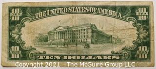 Ten Dollar 1928 Series Gold Certificate